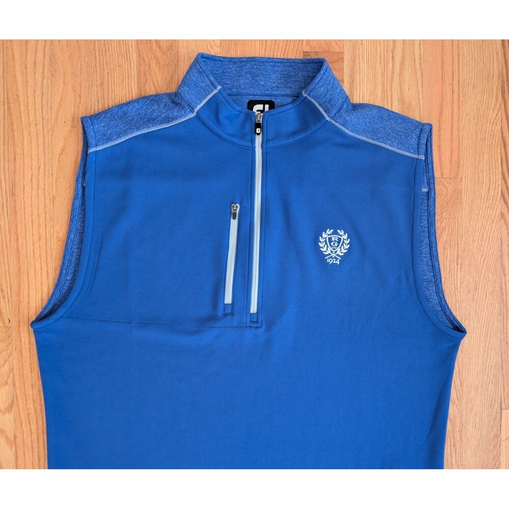 FootJoy Performance Half-Zip Golf Vest Mens Rolling Green Country Club Stretch